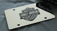 Harley Davidson Black/Chrome logo license plate