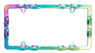 Twisted Chrome License Plate Frame
