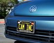 California Surfer Bear License Plate Frame