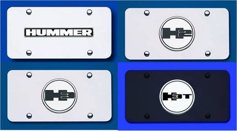 Hummer H2 H3 logo license plate